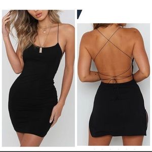 Crisscross Backless Mini Dress